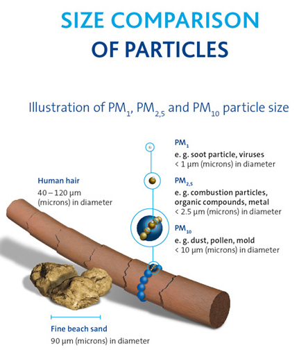 size comparison of particles